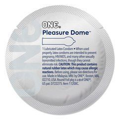 Презерватив ONE Pleasure Dome, 1 шт, гладенький, з розширеною головкою SX0773 фото