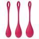 Набір йоні намистин Satisfyer Yoni Power 1 Red, діаметр 2-2,5-3см, вага 22-46-74гр SO5547 фото 1