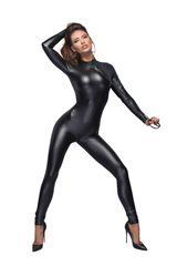 Комбінезон Noir Handmade F162 Powerwetlook overall with leash and two-way zipper, M, мокрий ефект SX0042 фото