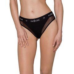 Трусики з прозорою вставкою Passion PS002 PANTIES L, black SO4191 фото
