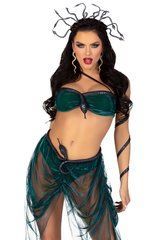 Еротичний костюм Медузи Горгони Leg Avenue Medusa Costume S, топ, спідниця, нарукавники, прикраси SO9212 фото