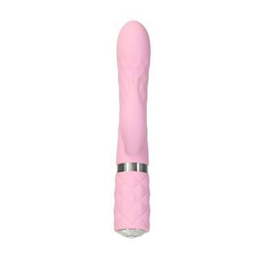 Розкішний кролик з ротацією та вібрацією Pillow Talk Lively Pink, кристал Сваровскі, потрійний відро SO6856 фото