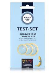 Набір презервативів Mister Size test-set 53&ndash;57&ndash;60, 3 розміри + лінійка, товщина 0,05 мм SO8056 фото
