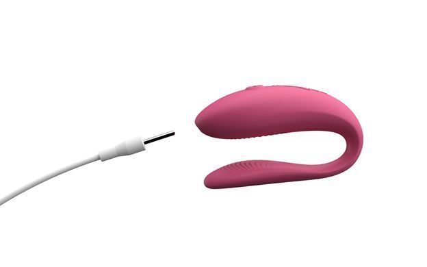 Смарт-вібратор для пар We-Vibe Sync Lite Pink, 10 віброрежимів, можна поєднувати з проникним сексом SO8766 фото