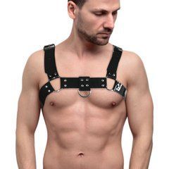 Чоловіча портупея на груди Feral Feelings - Bulldog Harness Black SO9304 фото