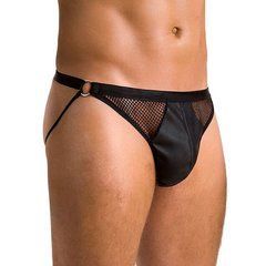 Чоловічі відкриті сліпи Passion 034 OPEN LUKE L/XL Black, екошкіра SO7573 фото